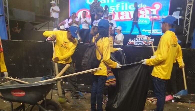 Gobernación despliega plan de limpieza en Maracaibo y otros municipios durante asueto de Carnaval