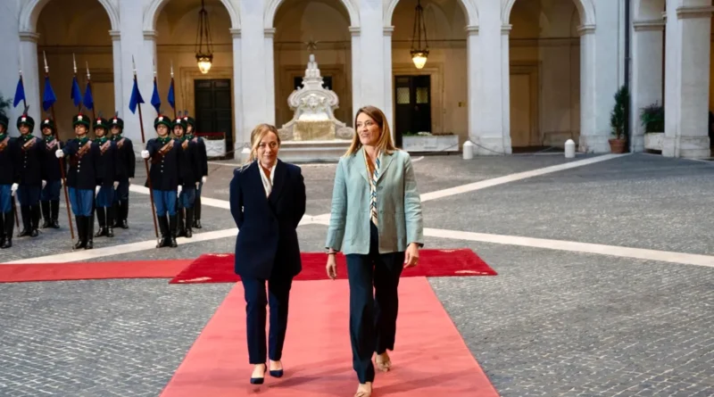 Primera ministra de Italia y presidenta del Parlamento Europeo tratan en Roma la situación en Venezuela