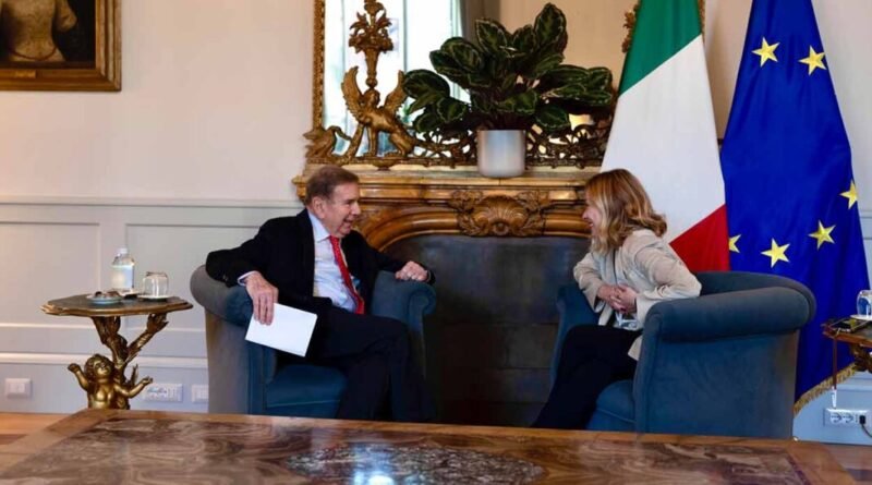 Giorgia Meloni recibe a Edmundo González Urrutia y reafirma apoyo a Venezuela
