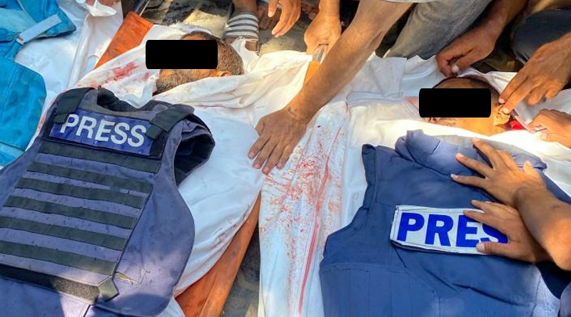 ONU exige justicia global tras asesinato de periodistas en bombardeo israelí en Gaza