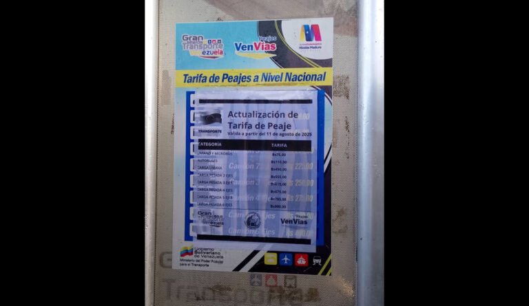 Aumentan más del 145% todas las tarifas de peaje en el país desde este lunes