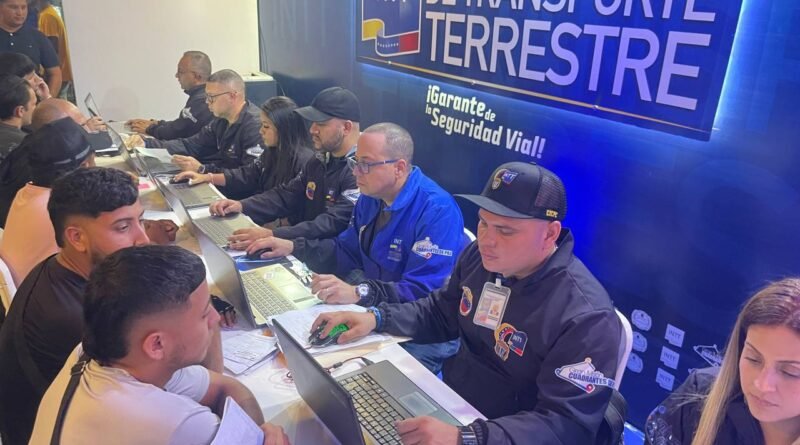 INTT realiza operativo de trámites vehiculares en cinco estados: Zulia entre los principales puntos de atención
