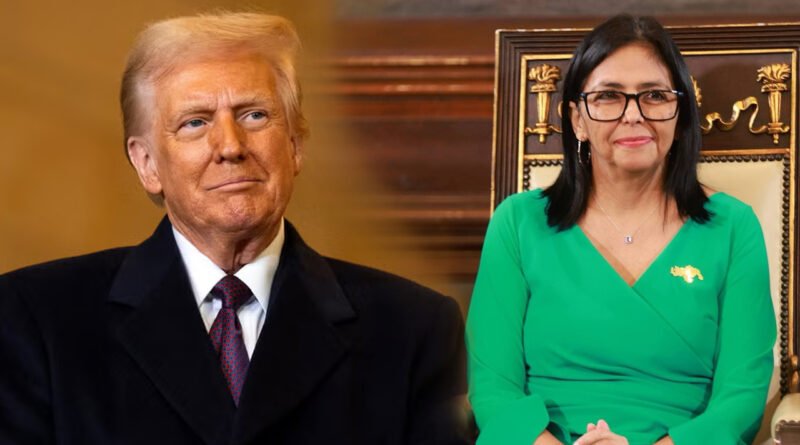 Trump confirma llamada con Delcy Rodríguez y destaca avance en relaciones con Venezuela